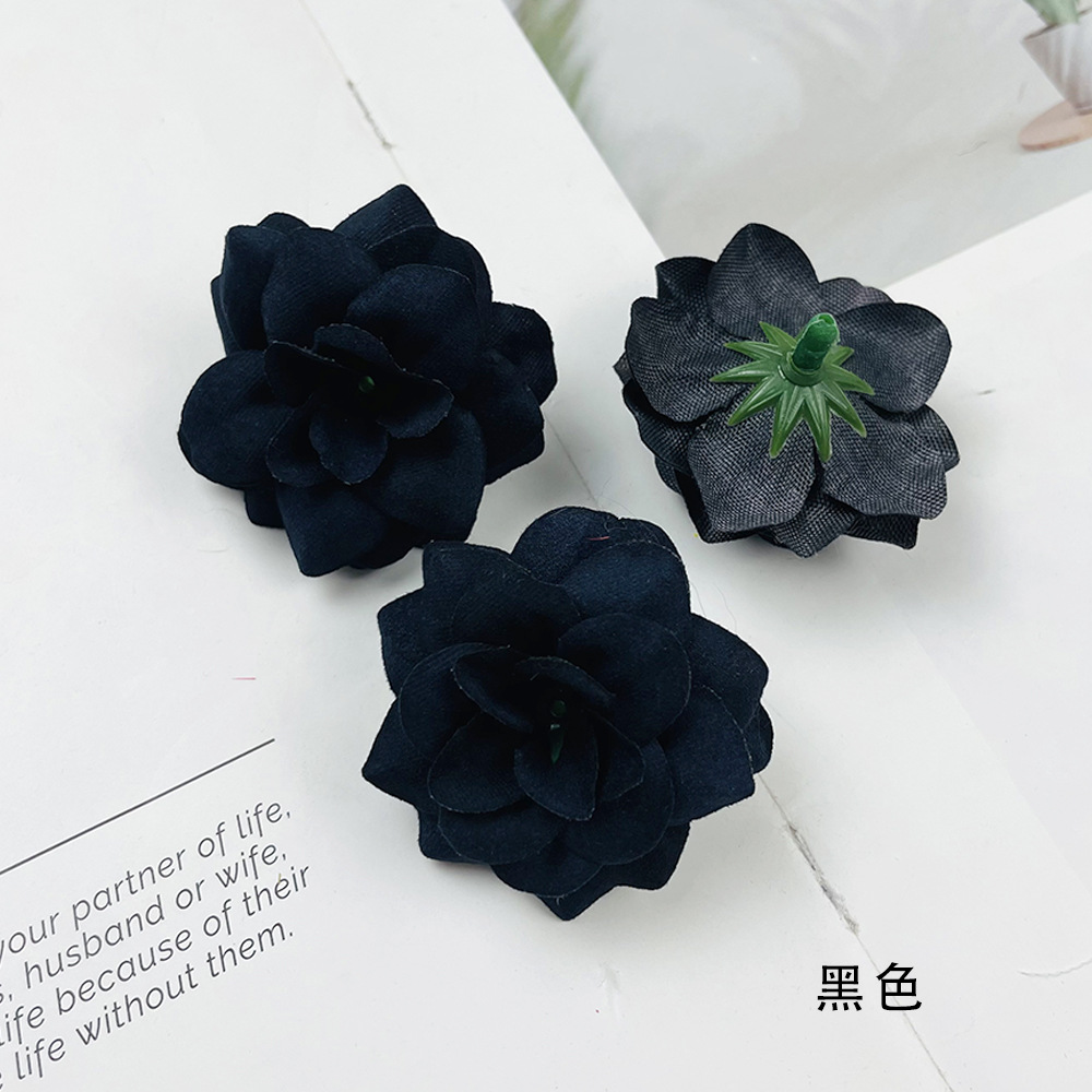 Simulación de tela de terciopelo de pequeño ángulo flores de rosa DIY sombreros hechos a mano arreglos de flores bolsas de props para el hogar adornos florales