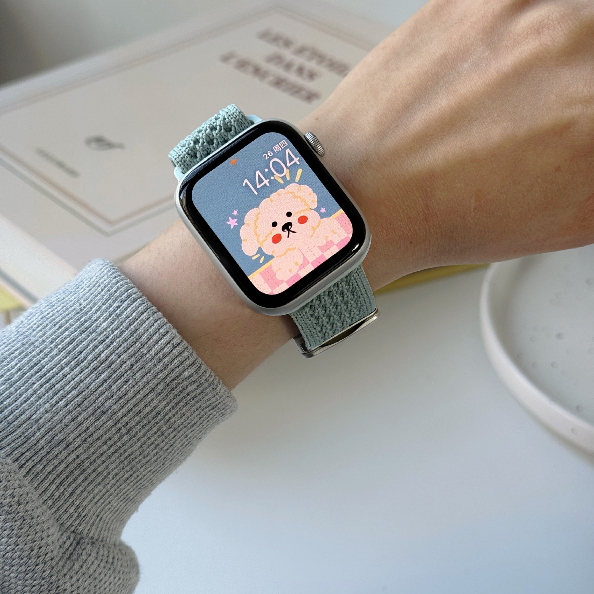 35g Weight Apple Smart Watch Magnetic Strap Classification Nylon Material Solid Color Pattern Fashion style Style Fashion Style Solid Color Apple Smart Watch Magnetic Strap 32
