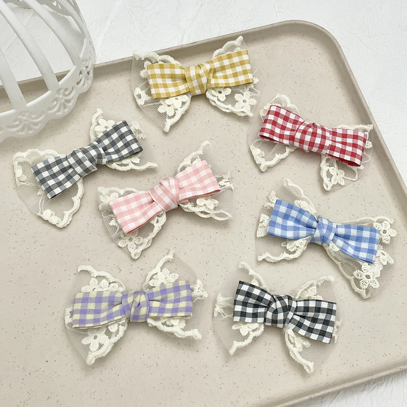 New Bow Red Plaid Bow Creative DIY Christmas Tree Decorative Hanging Christmas Decorations Wholesale