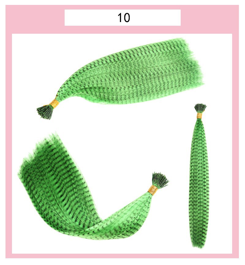 Peluca de extensión de cabello de plumas de seda de alta temperatura de fibra química especial transfronteriza