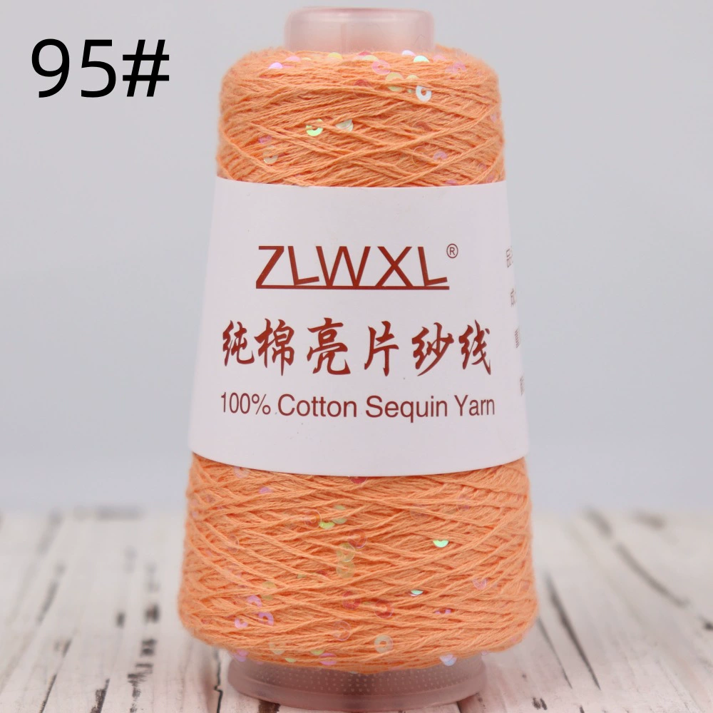 С Sequин хлопчатобумажная пряжа (ZLWXL) 50 г моток, 400 м, нашивочные стразы