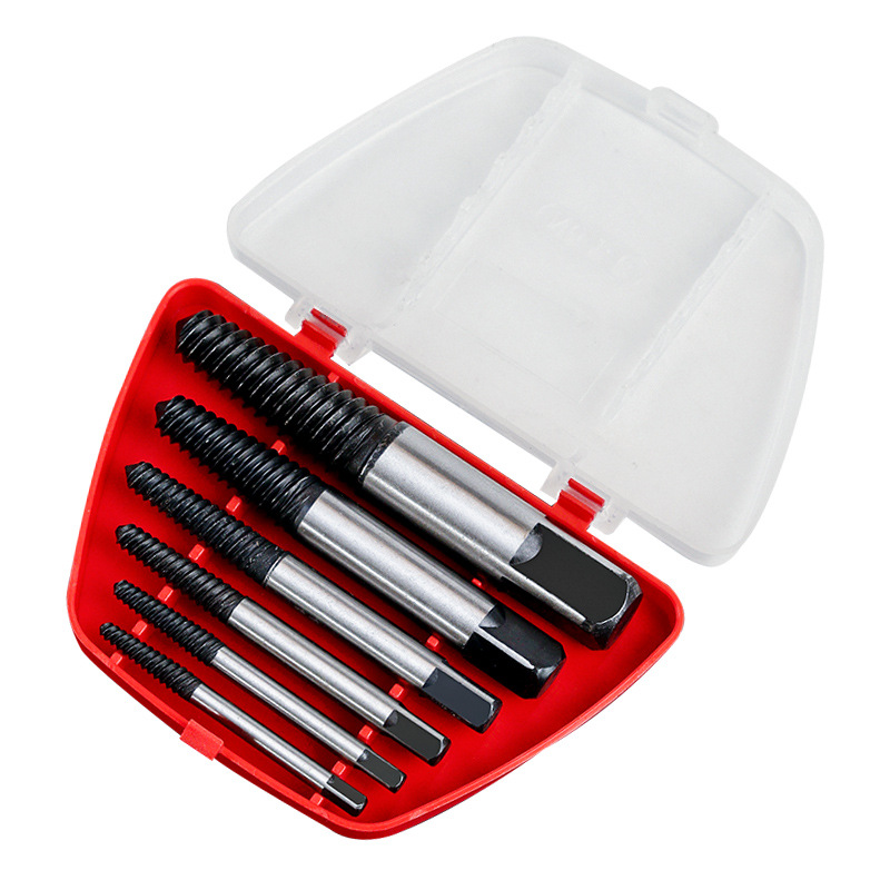 Tornillo de fábrica clavo roto alambre roto Extractor de tornillo de cabeza rota Juego de 5 piezas Herramientas de hardware Linyi de 6 piezas