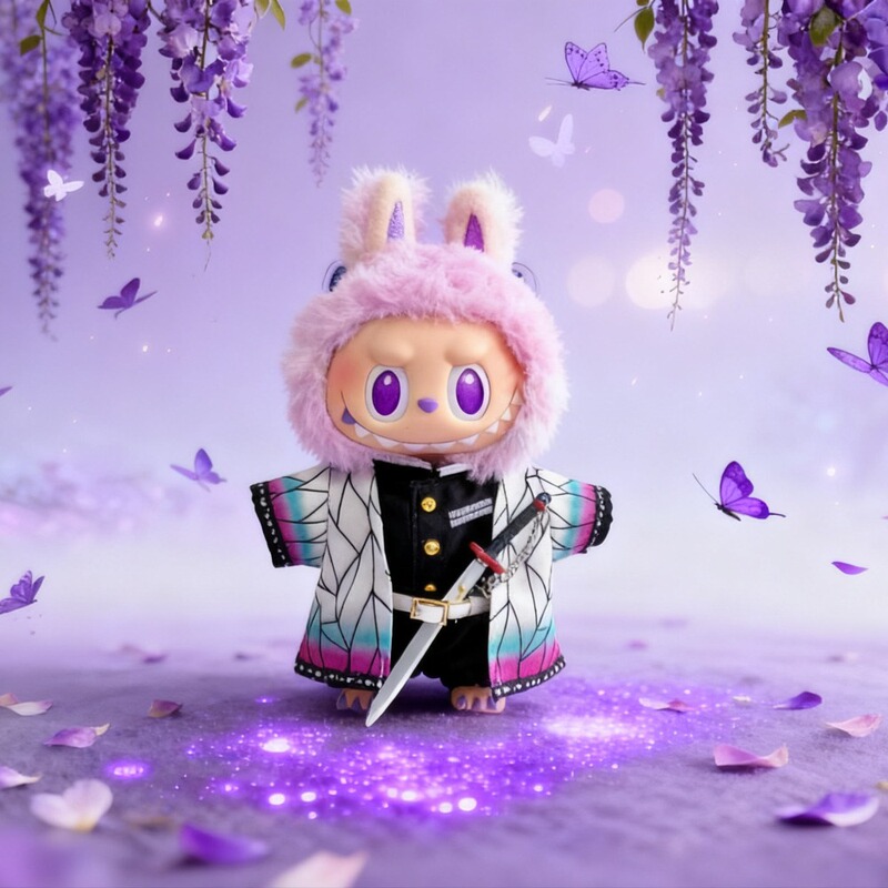 Hot Labubu Doll Clothes Demon Slayer Doll Set Butterfly Blade Demon Slayer Team Labubu Clothes 1/3 Generation Doll Clothes