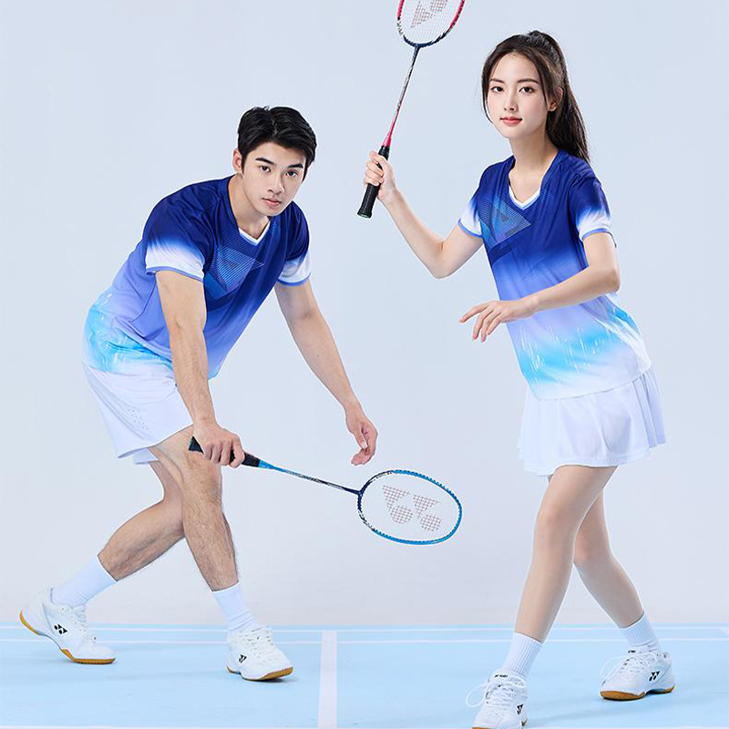 High-End Breathable and Lightweight Badminton Clothing for Women, Quick-Drying Sports Suit Unit, Men's Table Tennis Clothing, Club Tennis Clothing