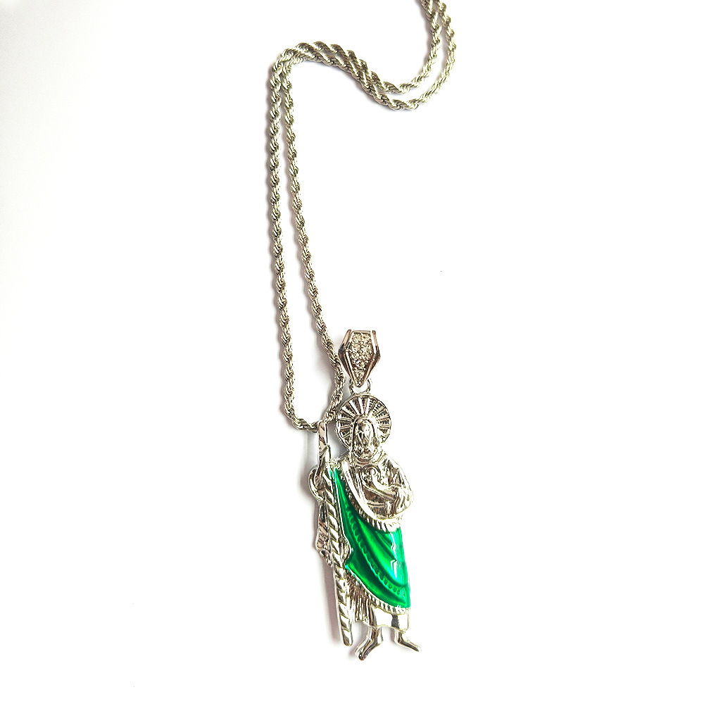 Colgante de goteo clásico transfronterizo padre de San Judas colgante nicho exagerado collar colgante fabricante de joyas