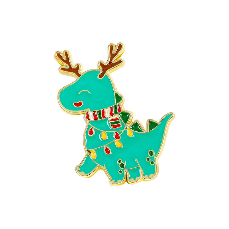 Broche de Navidad insignia de aleación caricatura adorable Santa Fe Navidad decoración de mochila escolar