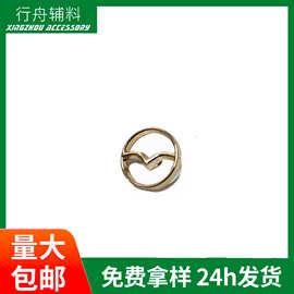 时尚简约镂空海浪款锌合金金属扣旗袍大衣外套手缝扣纽扣金属纽扣