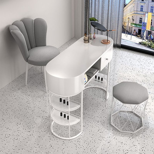 Fashion Internet Popular Nail Art Table and Chair suit Simple Special Price Economical Nail Art Shop Table Japanese Style Single Double Nail Art Table