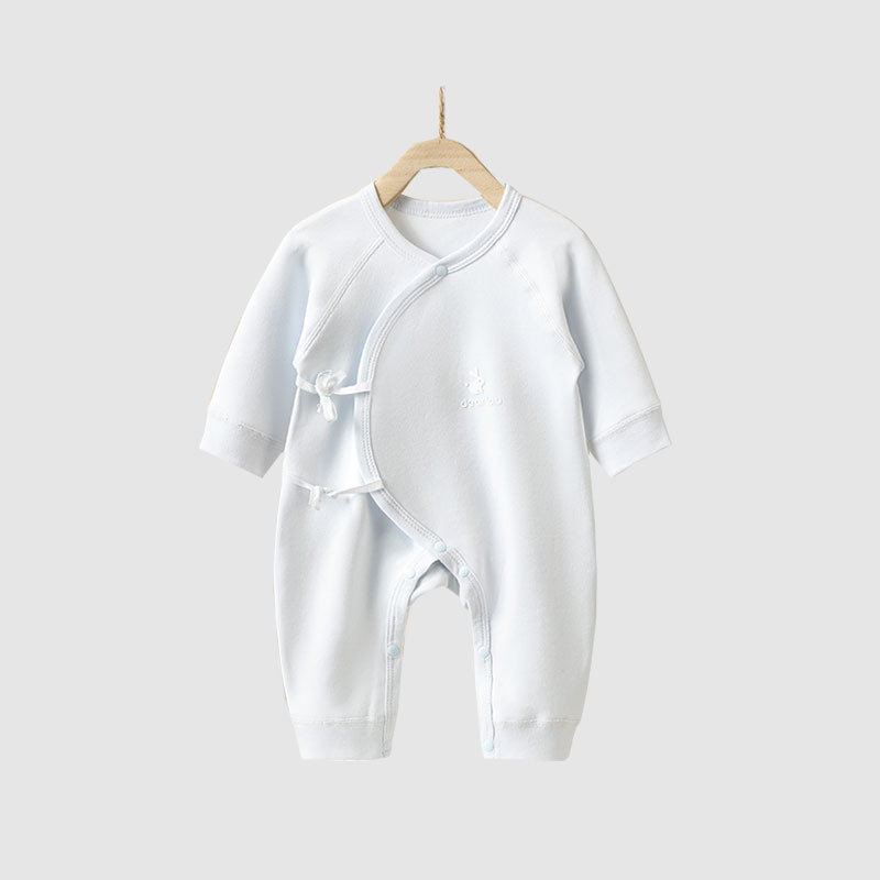 Newborn Baby Romper, Long-Sleeve Pure Cotton Seamless A-Class Clothing for Spring, Autumn, and Winter, Anxiang Baby Clothing