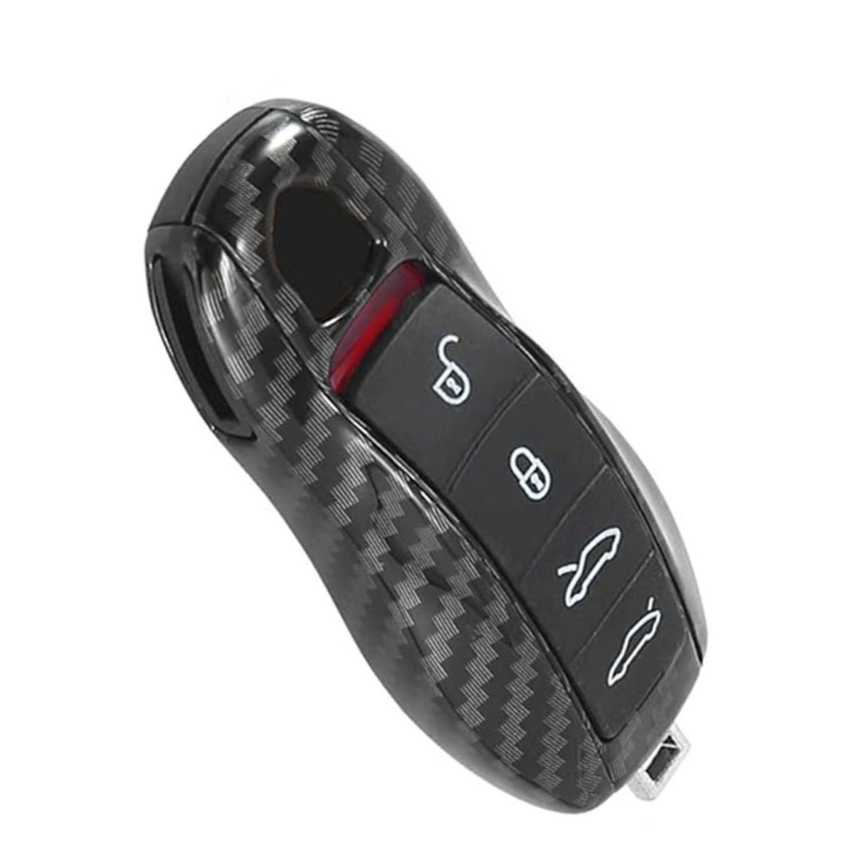 Черный автомобильный чехол для ключей с дистанционным управлением Macan Cayenne panamera чехол для ключей из углеродного волокна