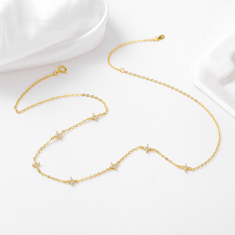 1 Piece 925 Sterling Silver Cross 925 Sterling Silver Cable Chain Necklace display picture 4