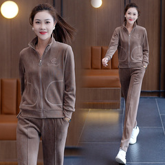 休闲运动套装女2025春秋新款时尚洋气减龄妈妈开衫卫衣两件套秋季