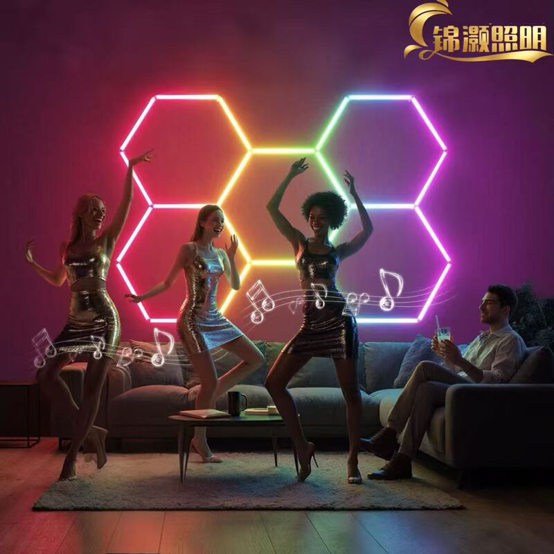 Cross-Border New Hexagonal Led Garage Light Car Wash Light Beauty Warehouse Workshop Gym Rgb Honeycomb Light Cross-Border New Hexagonal Led Garage Light Car Wash Light Beauty Warehouse Workshop Gym Rgb Honeycomb Light