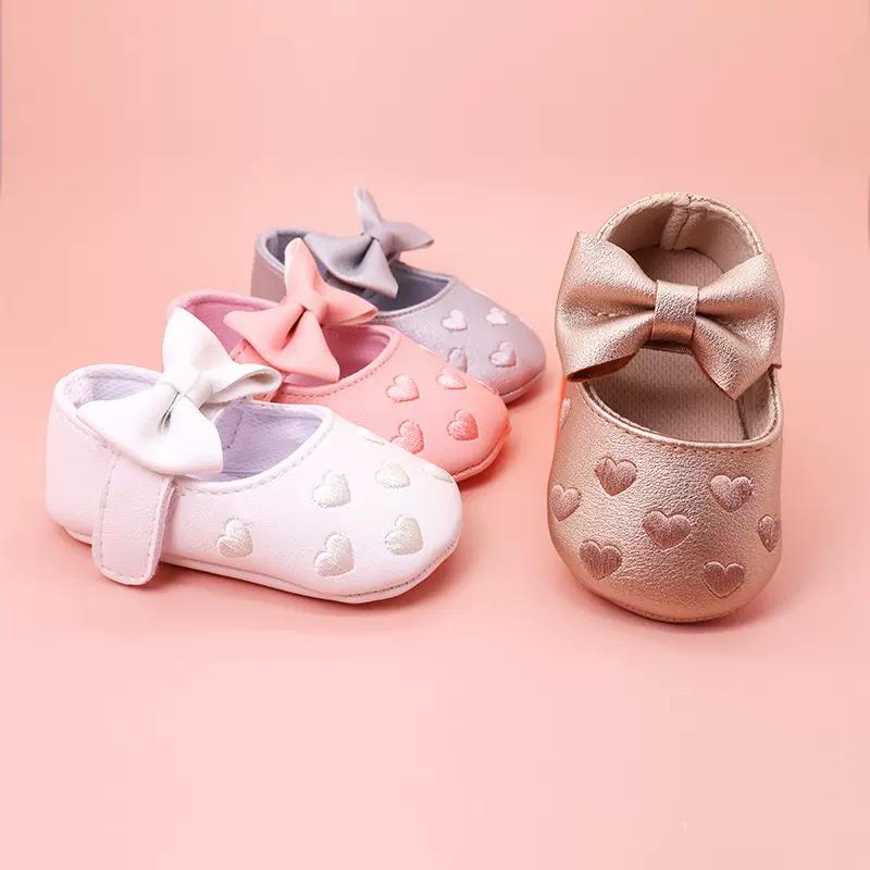 新款婴儿鞋蝴蝶心形外贸韩版宝宝鞋学步鞋公主风舒适软底童鞋批发