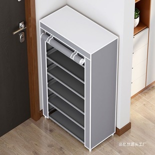 Shoe rack multi -layer simple household dustproof cloth shoe cabinet dormitory door saving space shade curtain simple modern fabric