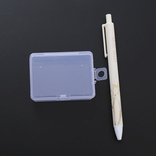 Rectangular small lock storage box hardware accessories electronic components fishing gear jewelry packaging box transparent plastic small box