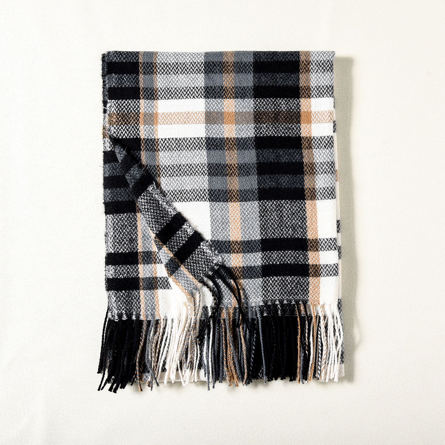 Nuevo bufandas a cuadros para mujeres de invierno de alta calidad espesa y cálida bufandas de cachemir de estilo coreano para mujeres