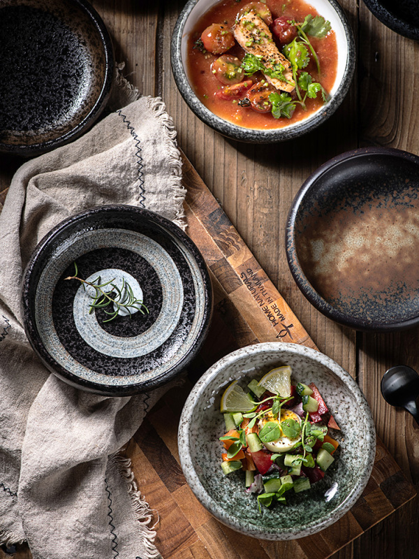Creative Retro Ceramic Plate Dish Dish Dish Dish Sushi Plate Japanese and Korean Cuisine Tableware Snack Dish Small Dish Dish