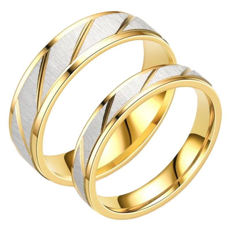 K-Style of Accessible Luxury Titanium Steel Ring Twill 18K Gold Couple Ring Ing Trend Tail Ring Hand Jewelry