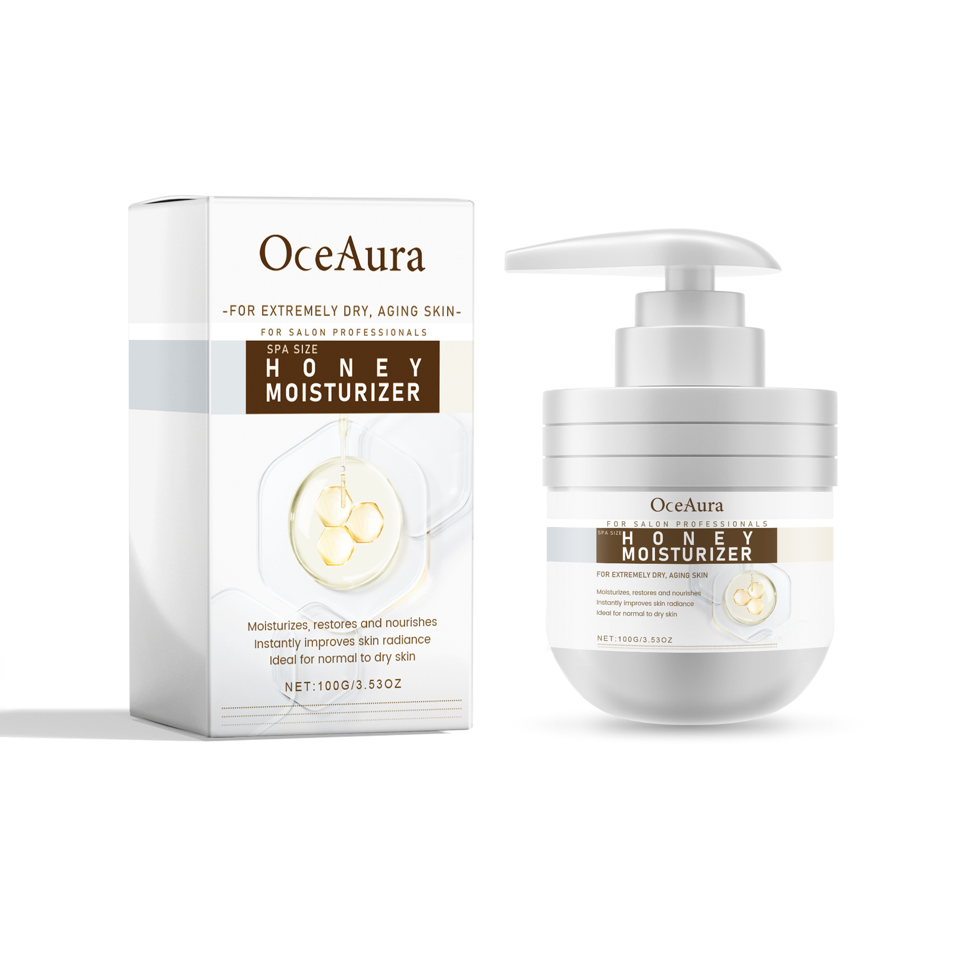 Crème hydratante pour le corps au miel, hydratante et brillante pour une peau lisse et délicate_voghion.com