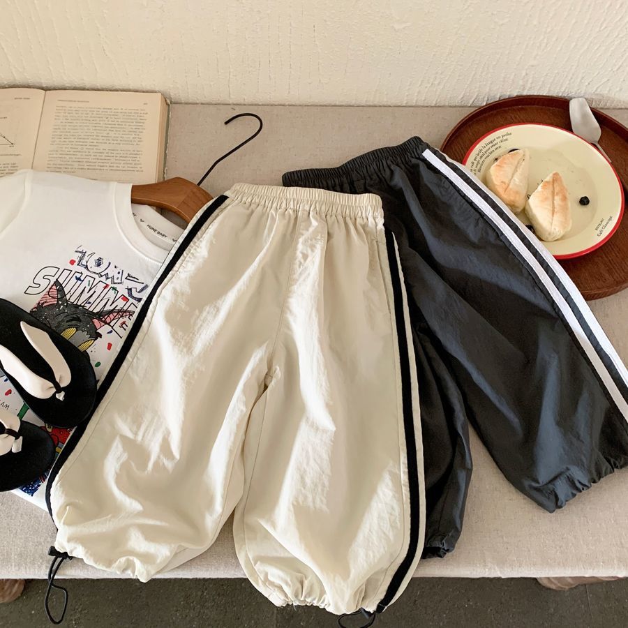 Boys' Mosquito-Repellent Pants 2026 Summer New Breathable Soft Drawstring Casual Versatile Jogger Pants Trendy