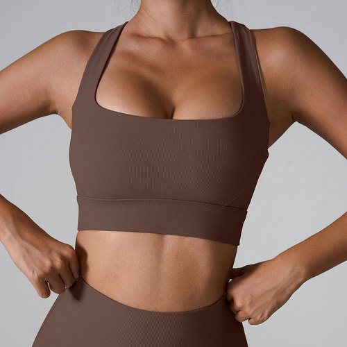 Ins 2024 Spring European and American Crossback Thong Yoga Bra