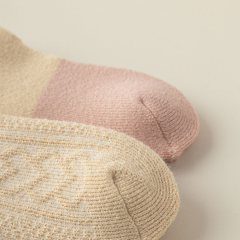 Calzini da donna invernali nuovi calzini tubolari medi calzini caldi calzini asciugamano autunno e inverno calzini casual in cotone calzini rosa calzini da notte_voghion.com