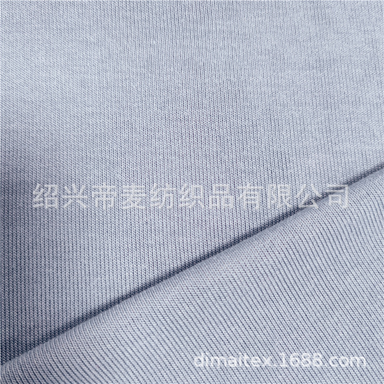 TR涤纶人棉粗针汗布单面平纹布混纺T恤内衣针织面料