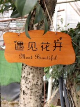 实木装饰挂牌 雕刻庭院小花园阳台木质创意挂牌