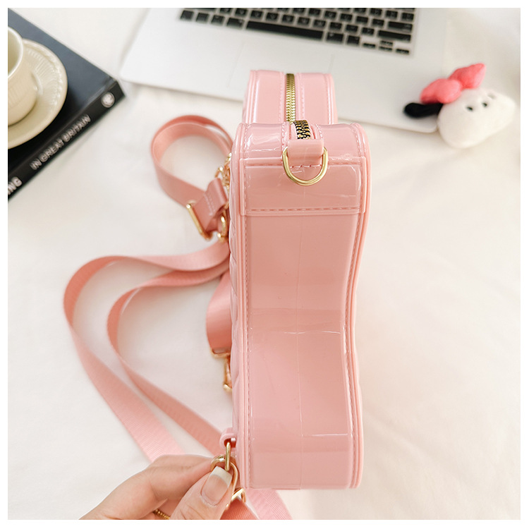 2025 New style fashionable star Backpack, diamond-shaped PVC jelly bag, fresh and sweet campus ladies' backpack undefined