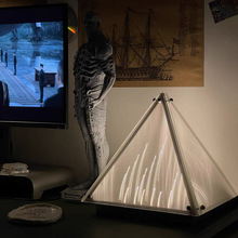意大利创意轻奢台灯现代简约展厅装饰设计师艺术客厅金字塔床头灯