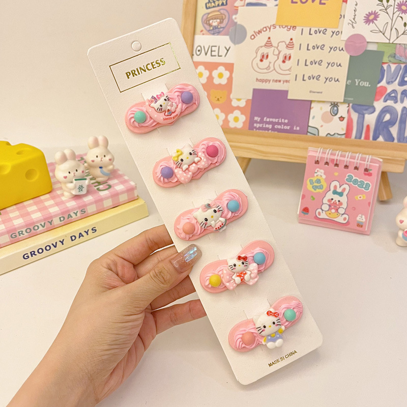 儿童手工自制奶油胶diy发饰材料发夹马卡龙色发卡树脂配件套装详情12