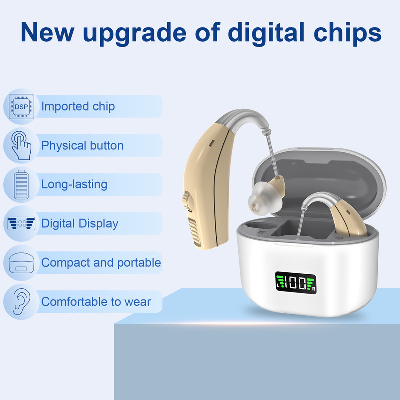 Factory Direct Sales Hearing Aids, Ultra-High Cost-Performance Digital Display Rechargeable Behind-The-Ear Hearing Aids for the Elderly Factory Direct Sales Hearing Aids, Ultra-High Cost-Performance Digital Display Rechargeable Behind-The-Ear Hearing Aids for the Elderly