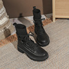 Martens, breathable elastic boots English style, 2021 collection, genuine leather, British style