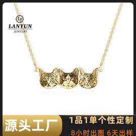 跨境人像动物形状项链DIY照片切割项链 图片素描不锈钢图像雕刻