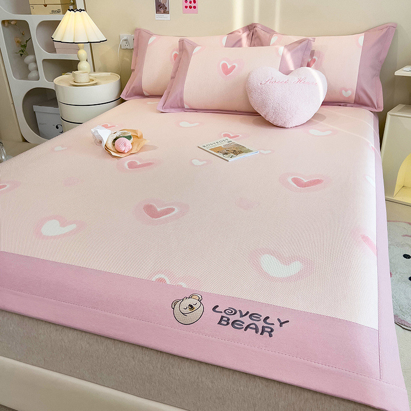Cómoda estera de seda de hielo de verano, sábanas, estera, lavable a máquina, dormitorio de estudiantes, estera de paja de verano individual, cama doméstica, estera de ratán