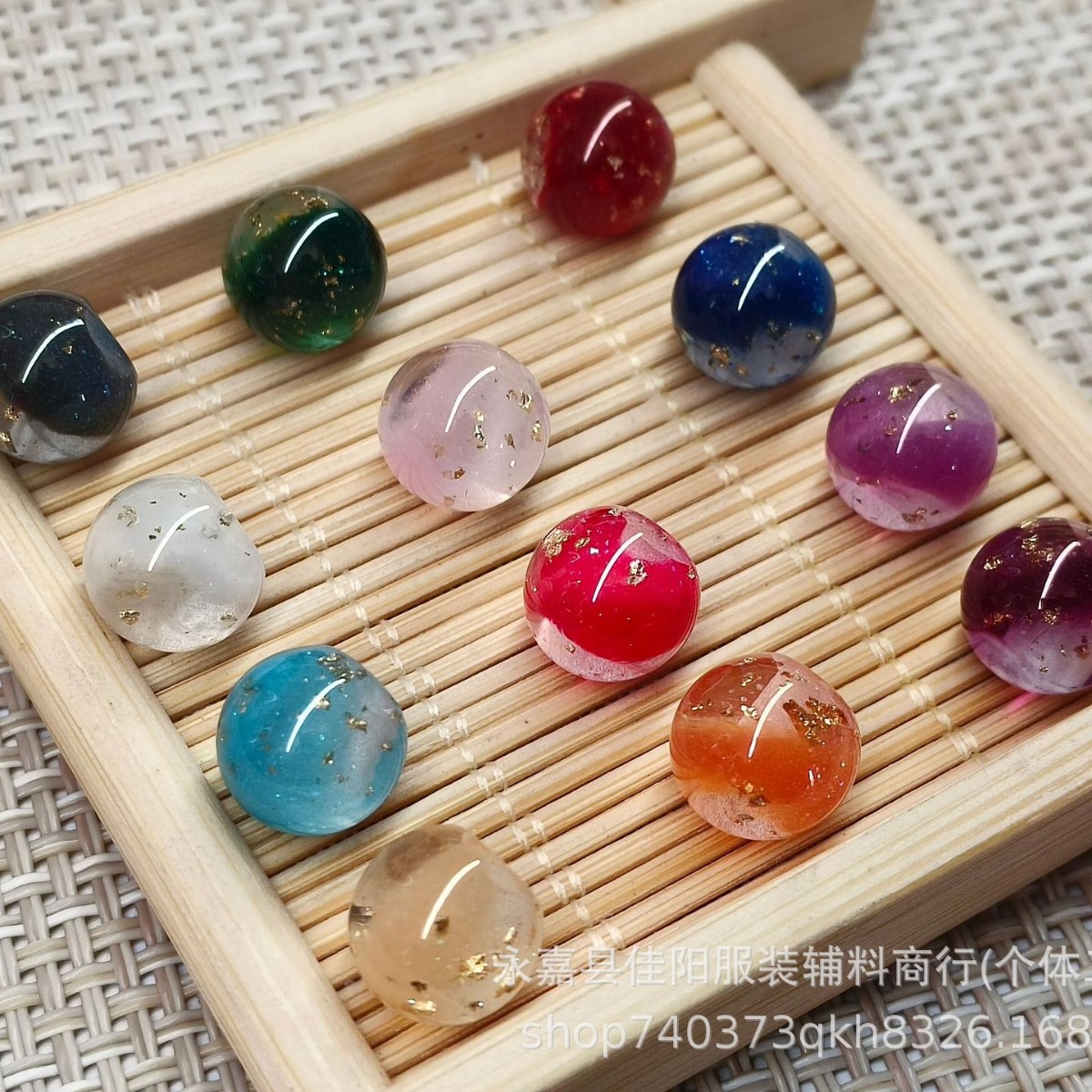 新中式高级感精致时尚珠扣汉服金箔圆珠盘扣衬衫国风旗袍专用扣子