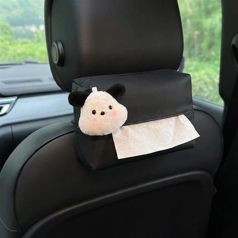 Car-Mounted Tissue Box, Hanging Style, Creative and Cute Car Decoration, Car Tissue Box Hanging Bag