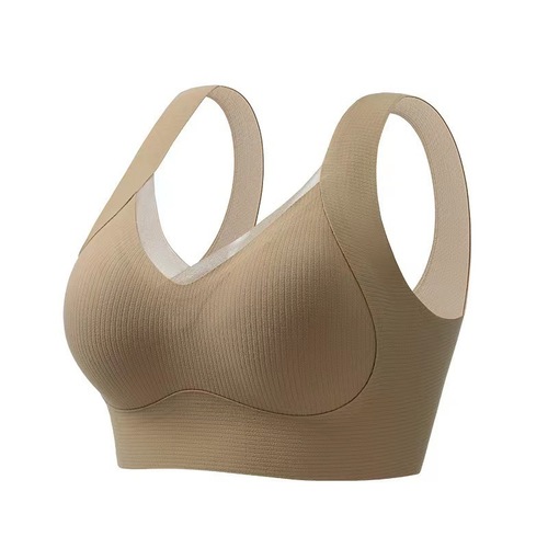 Seamless underwear for women, thin style, large breasts, small breasts, gathered, no wires, traceless, slimming, breast reduction