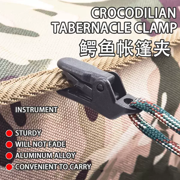 Tent added pull point crocodile clip outdoor camping canopy pull point hook tent windproof fixed clip with inverted
