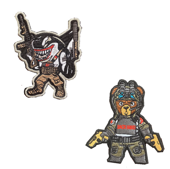 乔盛刺绣花布贴魔术刺绣徽章亚马逊包配刺绣花布贴胸条臂章魔