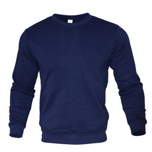 Men's Casual Round Neck Long Sleeve Hooded Sweatshirt Winter Fleece Insulated Jacket Pullover Sweatshirt Trendy Casual Versatile