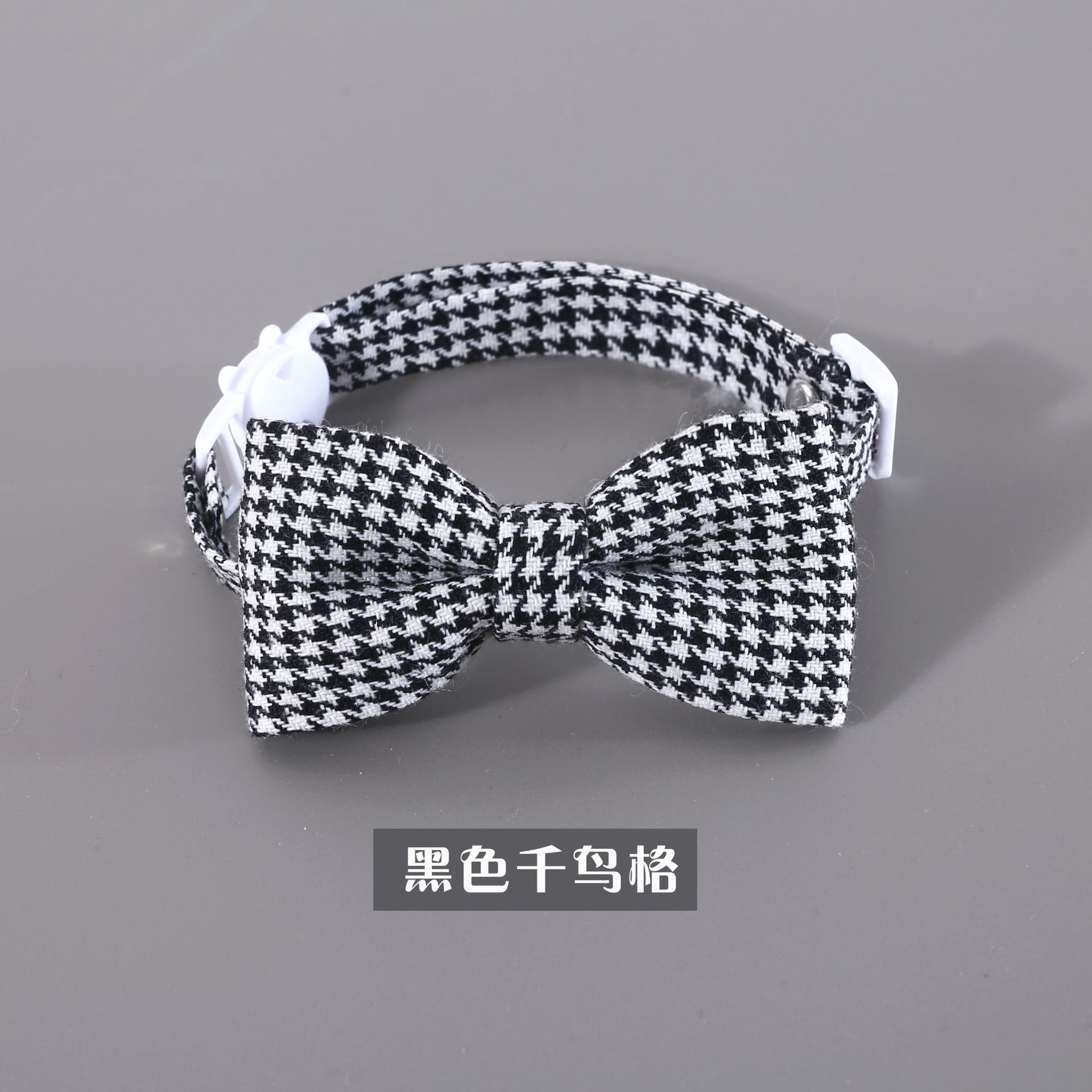 Mascotas británico cuadrícula arco ajustable gato perro corbata accesorios