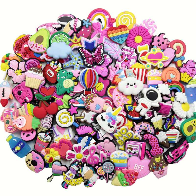 Cross-Border Clogs Shoe Accessories DIY Women's Shoes Flower Cartoon Random Style Clogs Shoe Buckles Shoe Decoration Wholesale