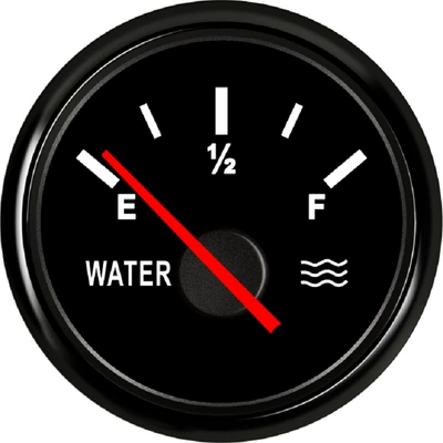 automobile instrument liquid level gauge car ship - black-frame-and-black-background-pointer-0-190o
