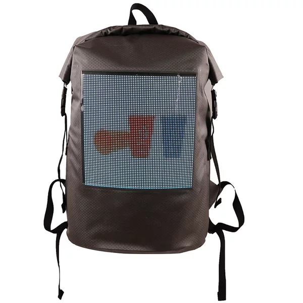 Outdoor Waterproof Backpack Portable WIFI Version LED Light Screen Waterproof Backpack for Night Travel, Wear-resistant