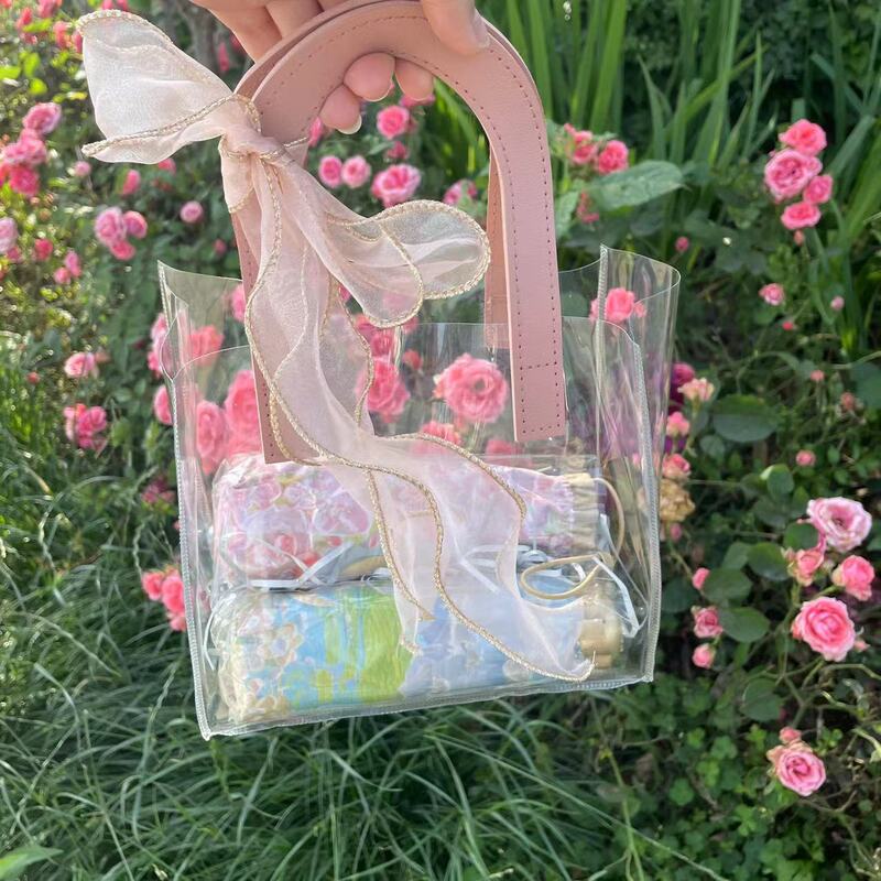 Internet Celebrity Gift Set Transparent Tote Bag Umbrella Female Employee Benefits Sun Protection Umbrella Dual-Use Umbrella for Rain and Sun Wholesale