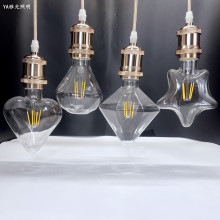 LED灯泡灯丝灯泡桃心平钻尖钻E27装饰灯泡吊灯光源复古灯泡