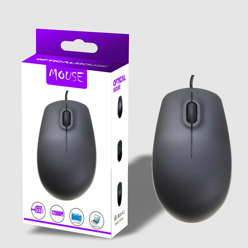 Fábrica de ratón cable transfronterizo al por mayor neutral de negocios computadora portátil de escritorio USB ergonomía