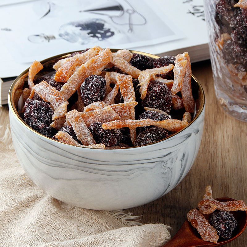 Dried red bayberry Rock sugar Dried tangerine peel Bayberry 500g Sweet and sour Nine system Confection Plum dried fruit Confection Preserved fruit food 50g